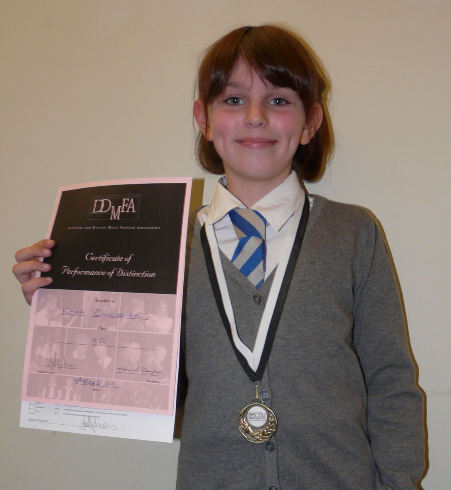 Class 3A winner Keira Cunnimgham from Sanquhar