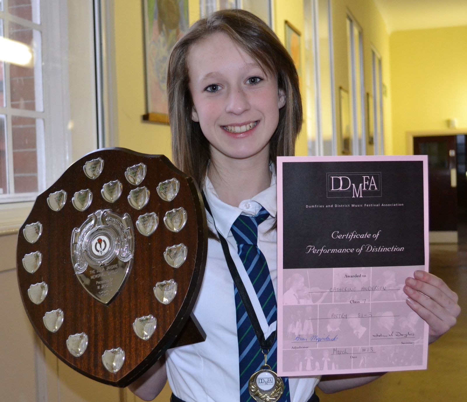 Class 7 winner Catherine Anderson Wallace Hall Academy