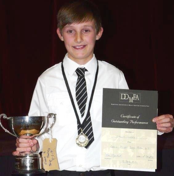Callum Currie P6-7 Poetry, outstanding award