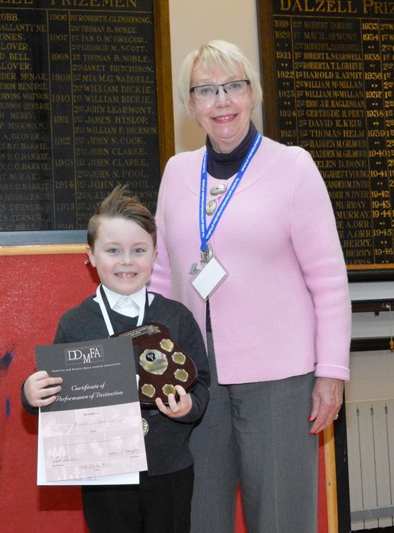 Aiden Thomson St Ninians Class 2 with adjudicator
