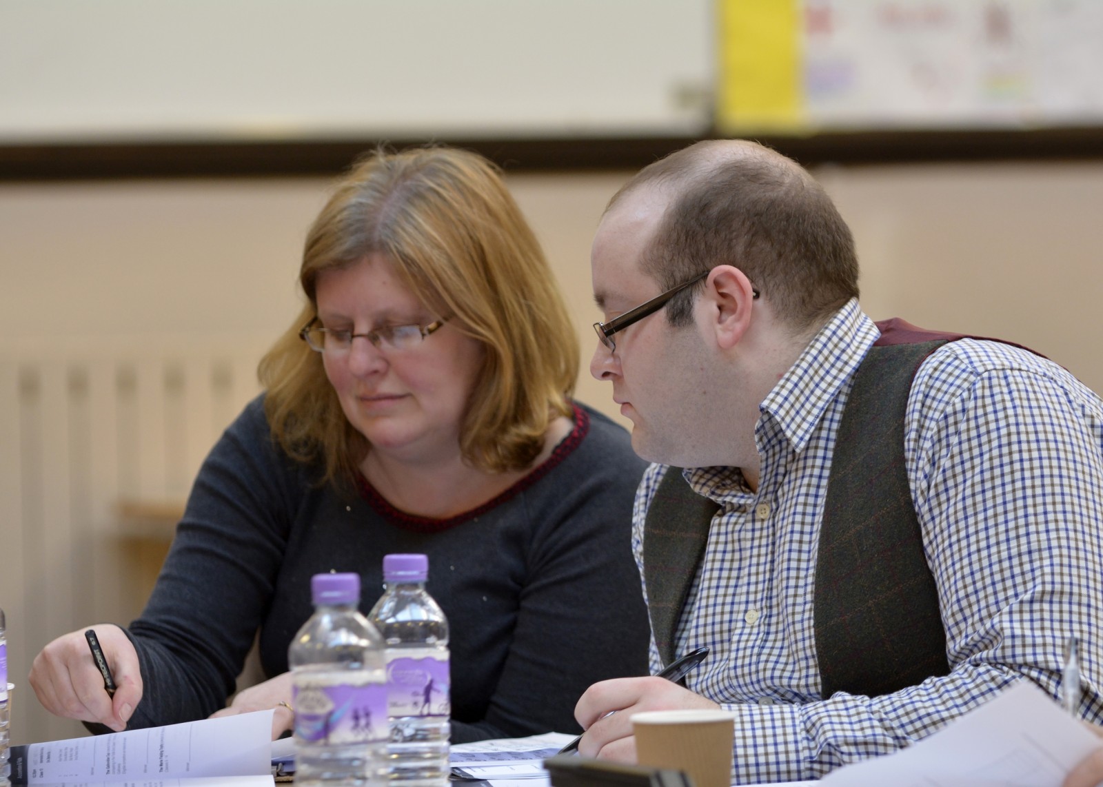 Adjudicators Susan Harrison and Leonard Brown