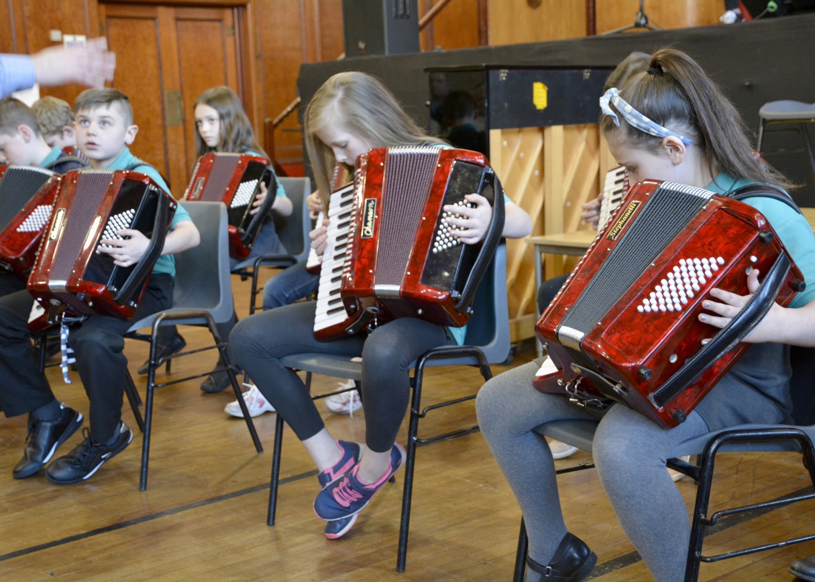 Cameron, Ewan, Harry, Chloe, Paige and Sofia (Wallace Hall P5 Accordion Group)