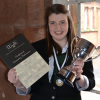 Class 18 winner Mhairi Dalgleish with her outstanding certificate