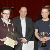 Adin Graham and Emma Dickson with adjudicator Wayne Robertson receiving the John Douglas Cup (Duo / Trio)<br/><a href="gallery/2016-accordion-and-fiddle/875/add/#comments">Add comment</a>