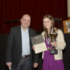 Ciorstaidh-Sarah Chaimbeul with adjudicator Wayne Robertson receiving the John M Caskie Trophy (Junior Classical / Continental Accordion Solo)<br/><a href="gallery/2016-accordion-and-fiddle/829/add/#comments">Add comment</a>