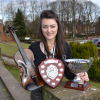 Amy Muirhead with her trophies
